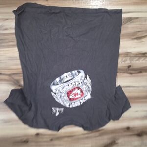 Nike Gray Short Sleeve Tee with Red and White Graphic